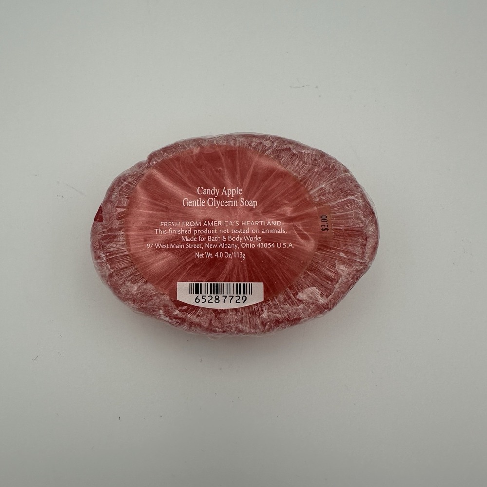 Bath & Body Works CANDY APPLE Gentle Glycerin Soap Bar Discontinued‎